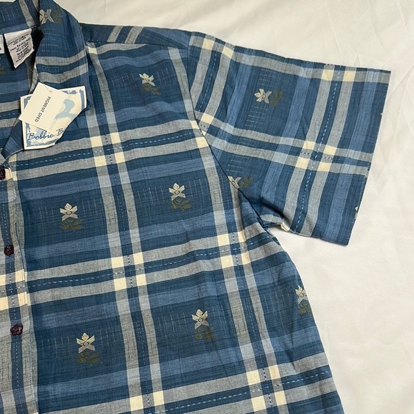 Bobbie Brooks Blue and White Plaid Casual Shirt - Picture 6 of 9